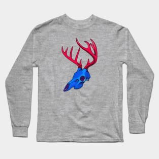 Deer Skull (Bisexual Pride) Long Sleeve T-Shirt